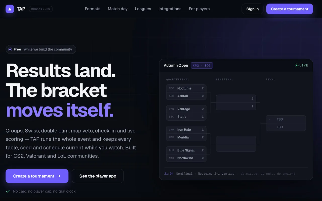 TAP – Tournament Manager — preview